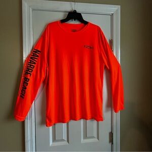Orange Long Sleeve Shirt Navarre Fishing Shirt Size XL
